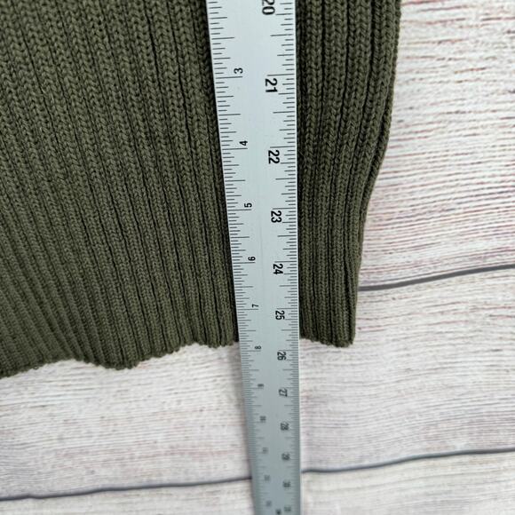 Vintage SEBO Knitwear Army Wool Commando Military Sweater Mens 40 Green Rib Knit - Picture 12 of 12
